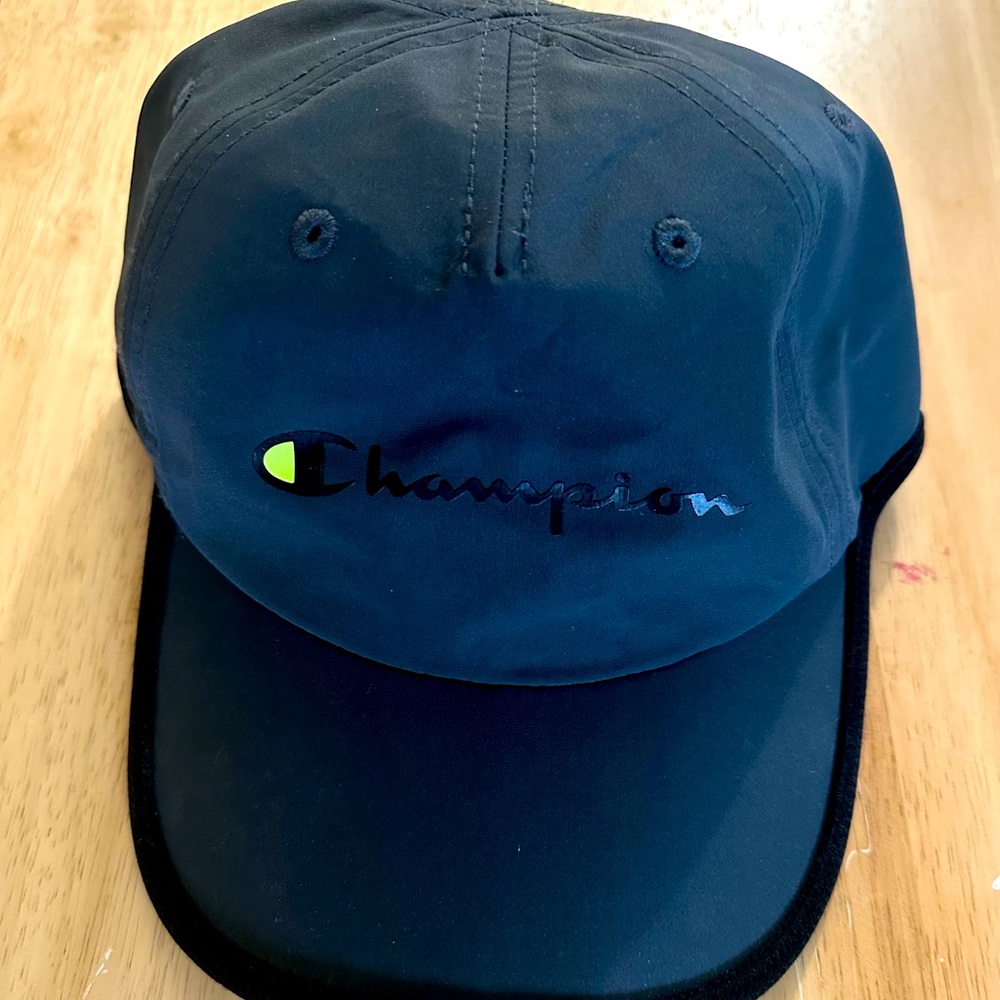 Grey Champion Hat with Green Neon